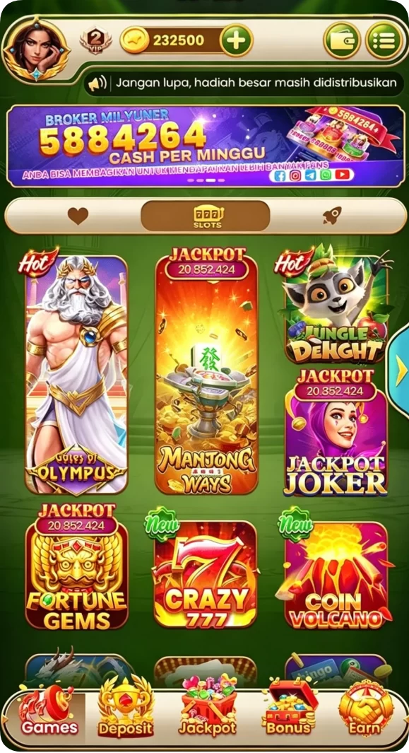 Beragam pilihan permainan menarik dalam aplikasi afk77 App APK Terbaru.